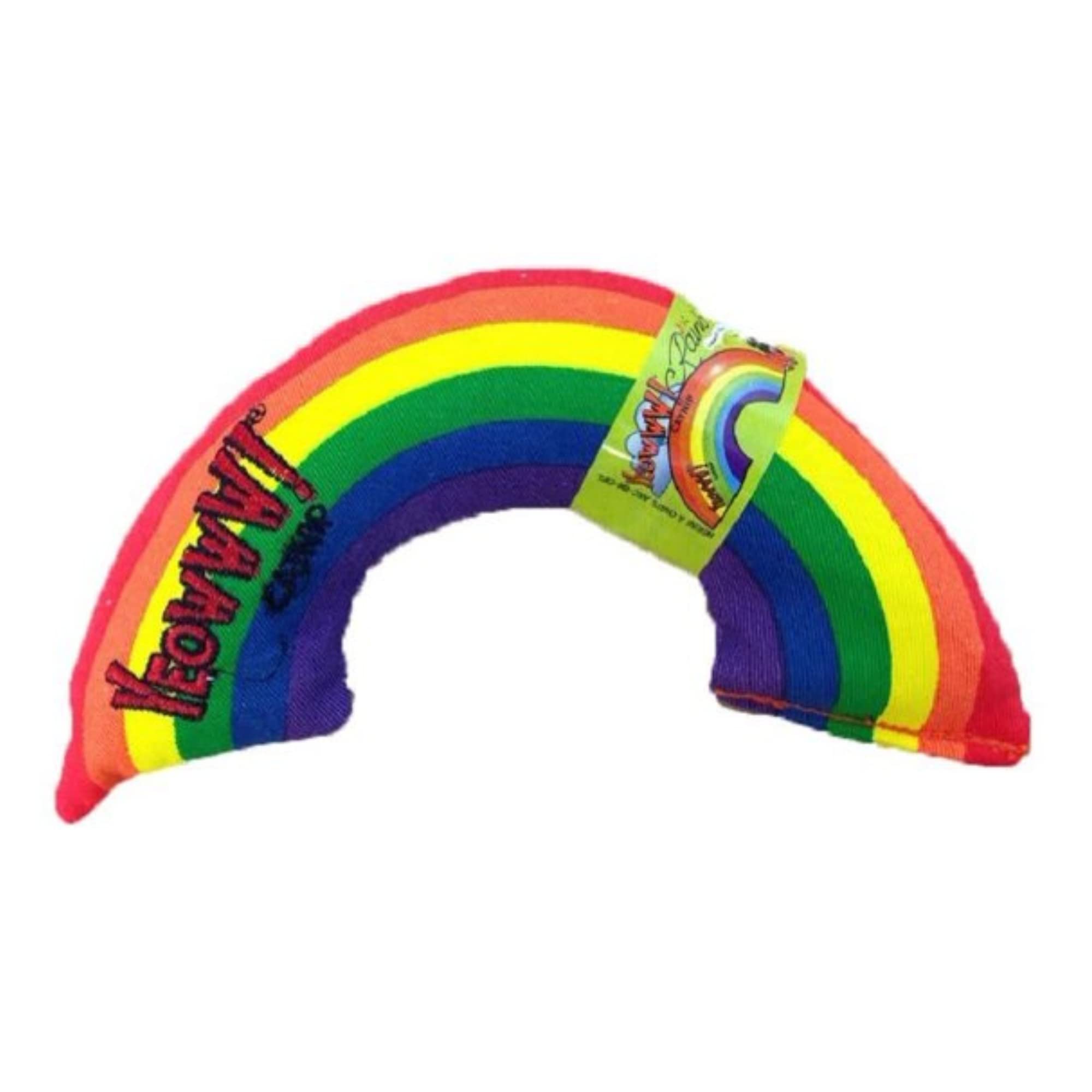 Yeowww! jouet Rainbow en situation de jeu montrant plaisir et mouvement du chat