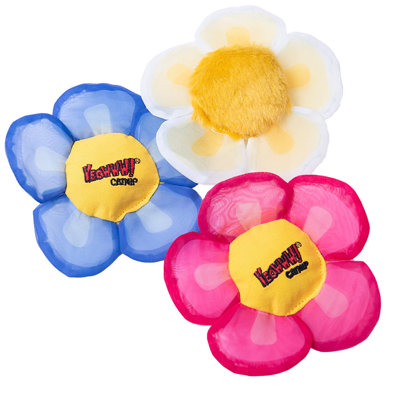 Yeowww! White Daisy gros plan sur la texture du tissu et coutures solides pour durabilité
