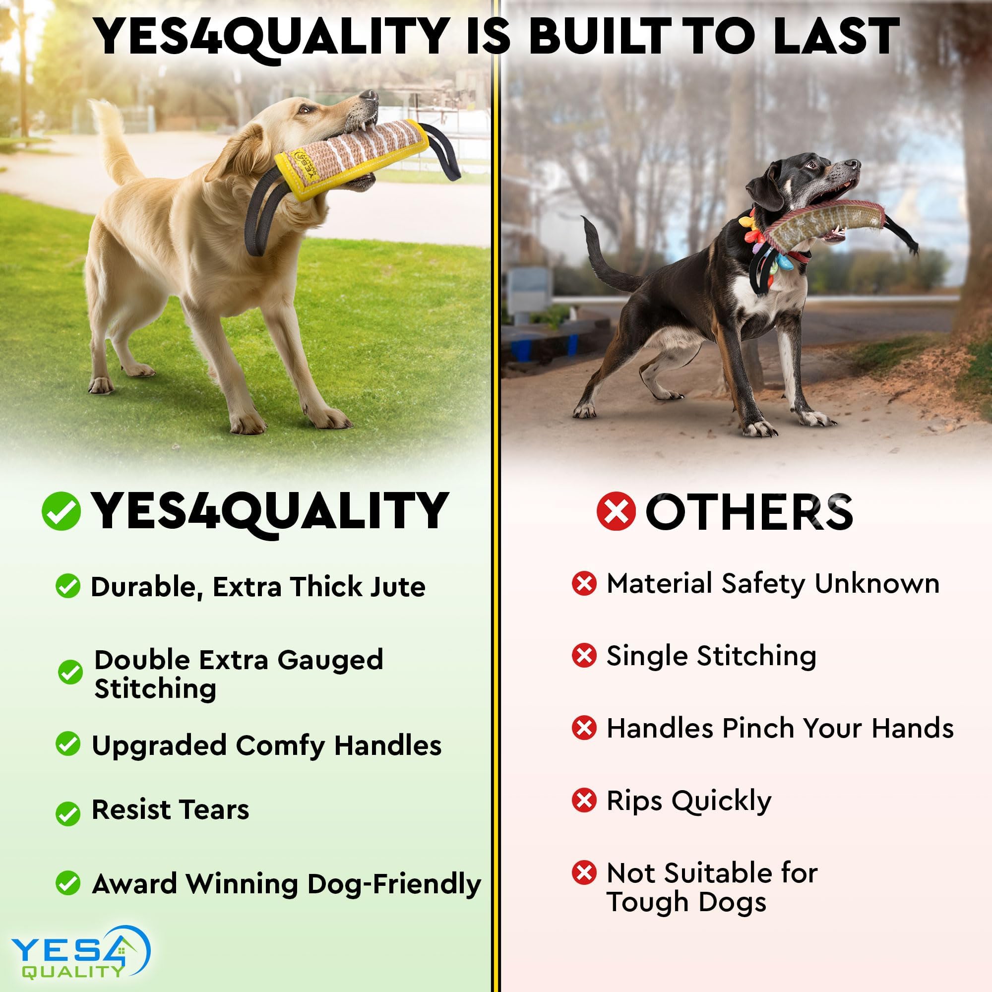 YES4QUALITY poignées en nylon offrant prise confortable et protection
