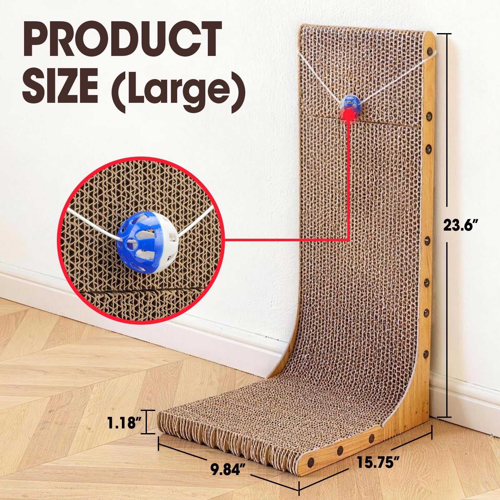 YesBes gros plan carton ondulé durable montrant texture résistante au griffage