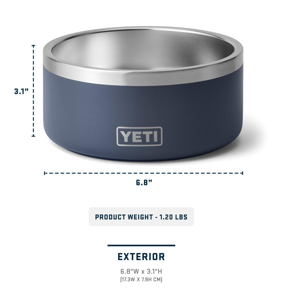 YETI Boomer 4 remplie de croquettes, repas ordonné et pratique