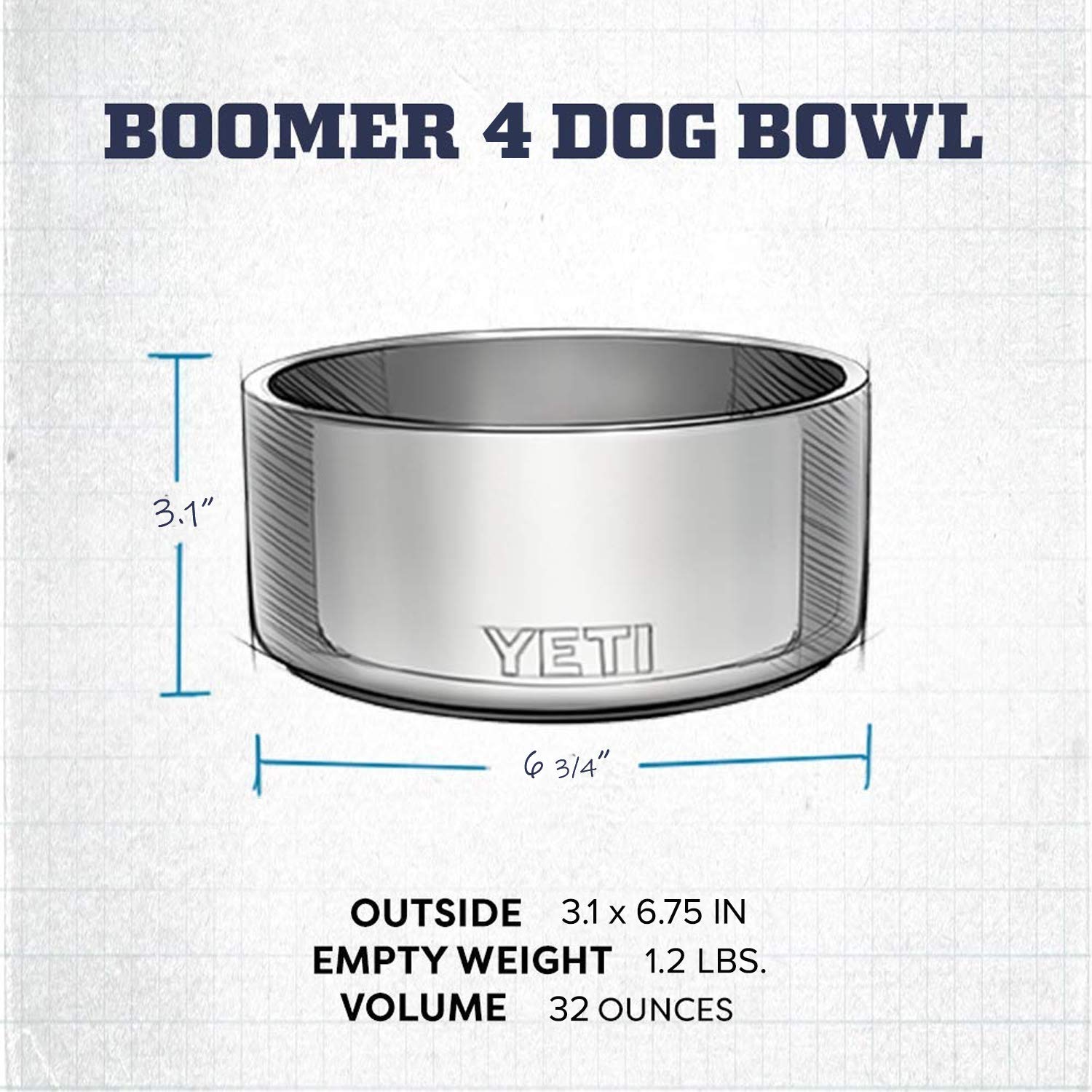 YETI Boomer 4 comparaison taille avec une main pour visualiser capacité