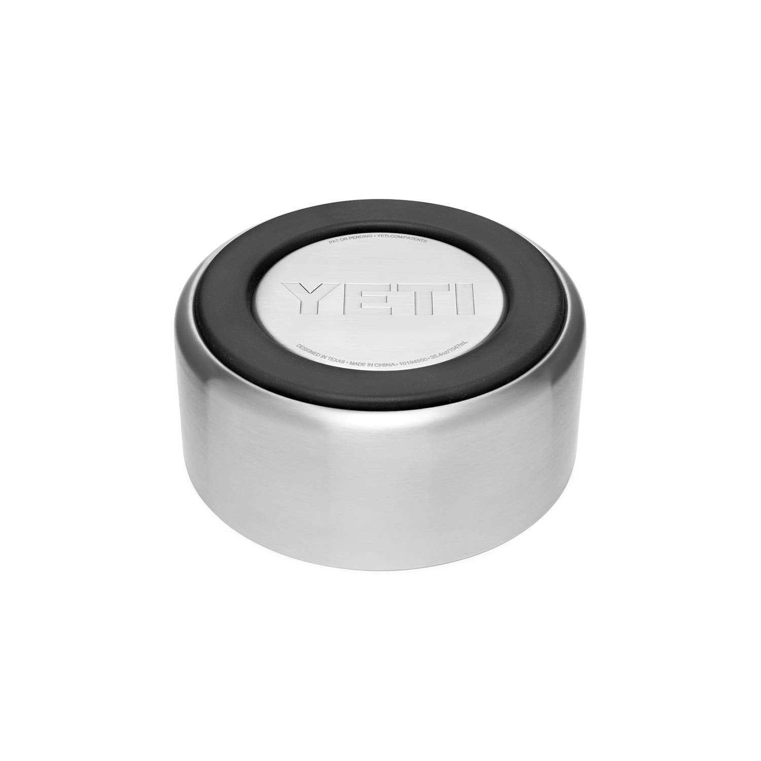 YETI Boomer 4 en usage avec chien mangeant sans faire bouger la gamelle
