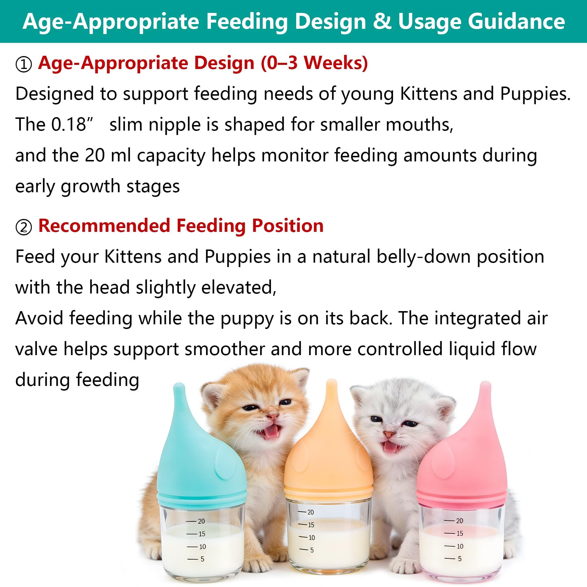 YeulYuuri biberon en usage avec chaton favorise alimentation sans stress