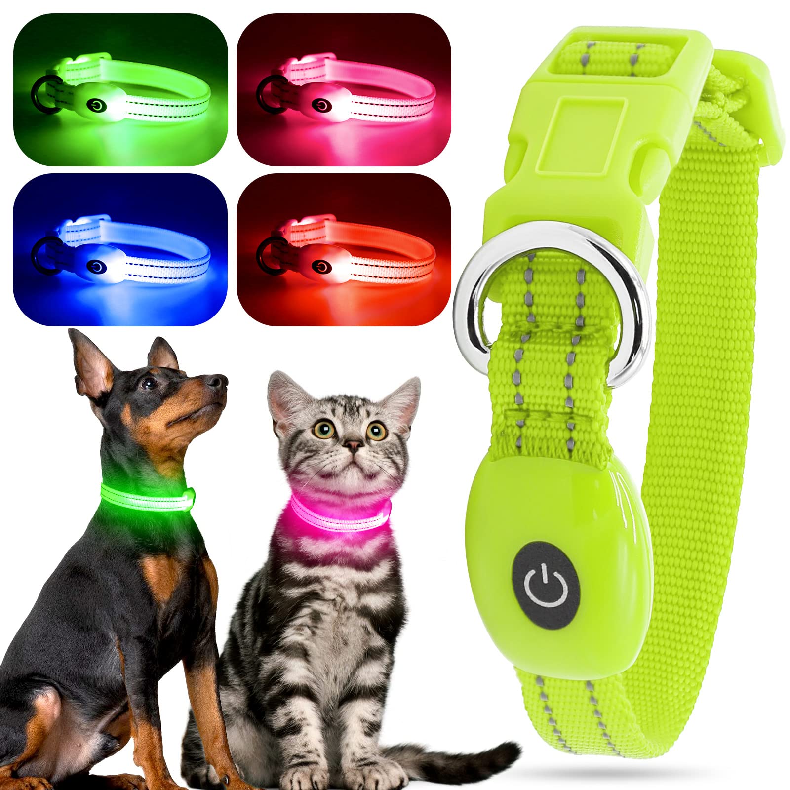 YFbrite collier LED avant emballage montrant visibilité et sécurité