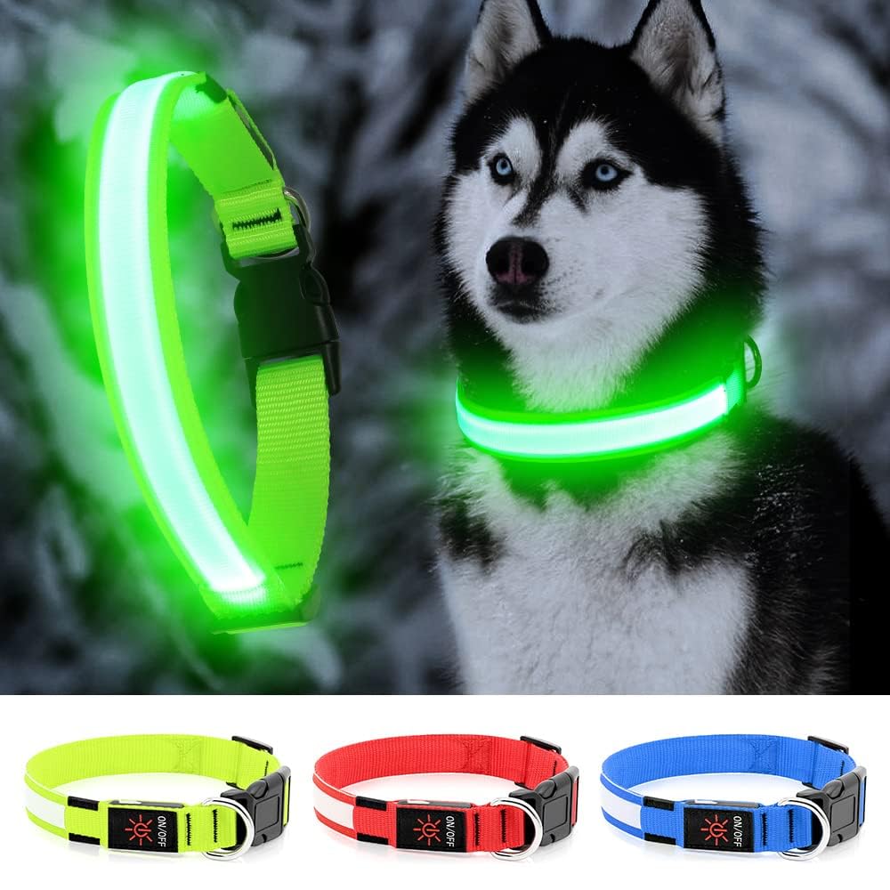 YFbrite collier lumineux face avant montrant visibilité pour sécurité