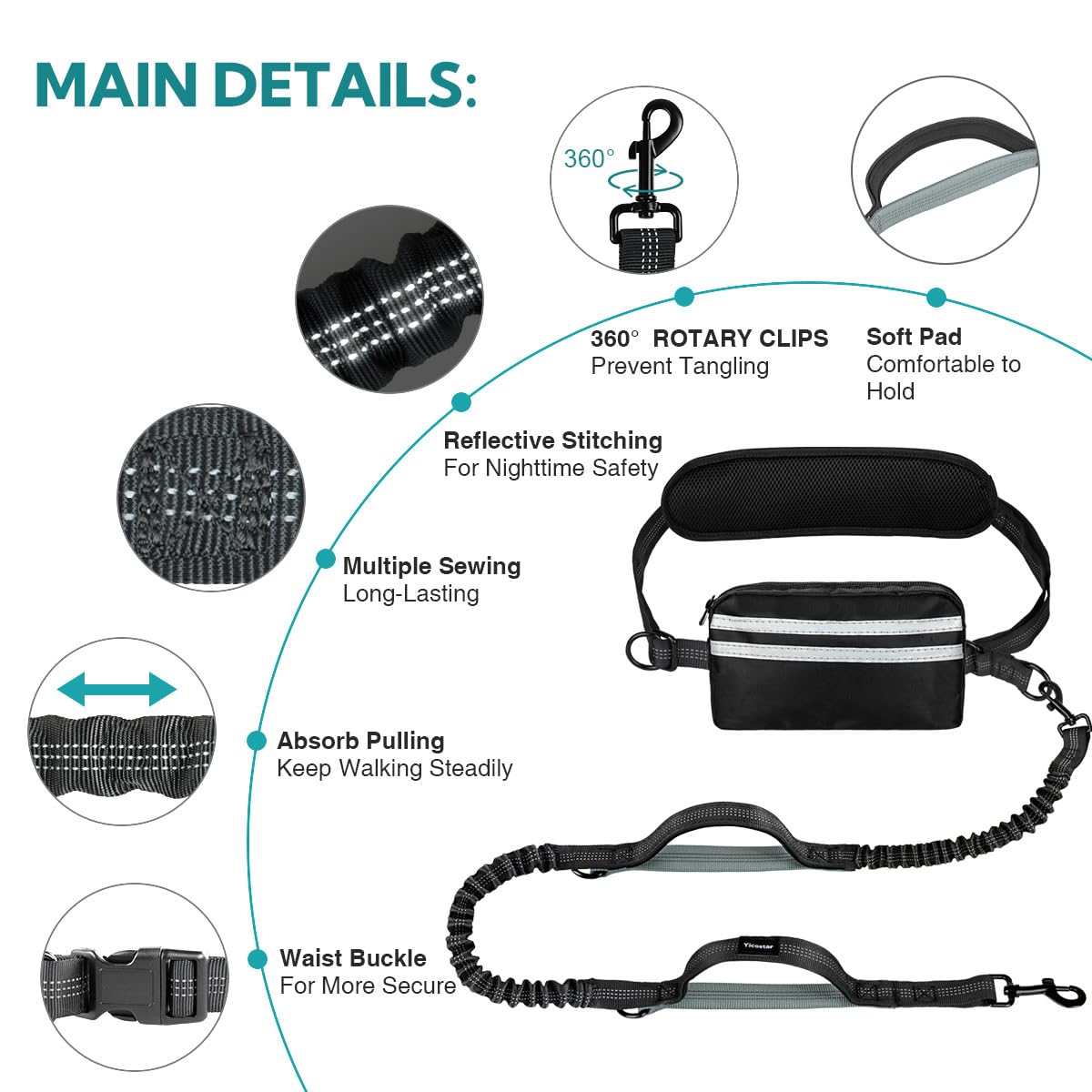 Yicostar sac multifonction contenant téléphone et clés