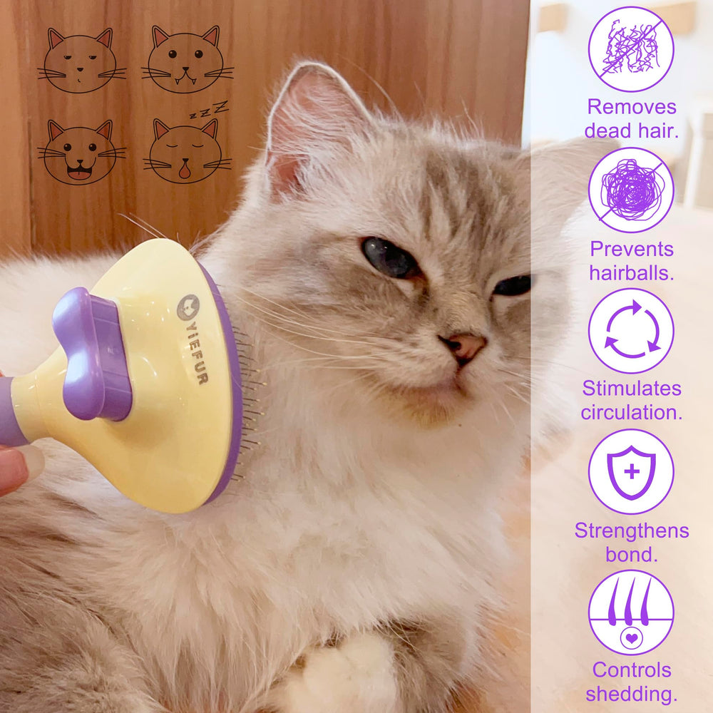 YiEFUR bouton auto-nettoyant évacue poils vite