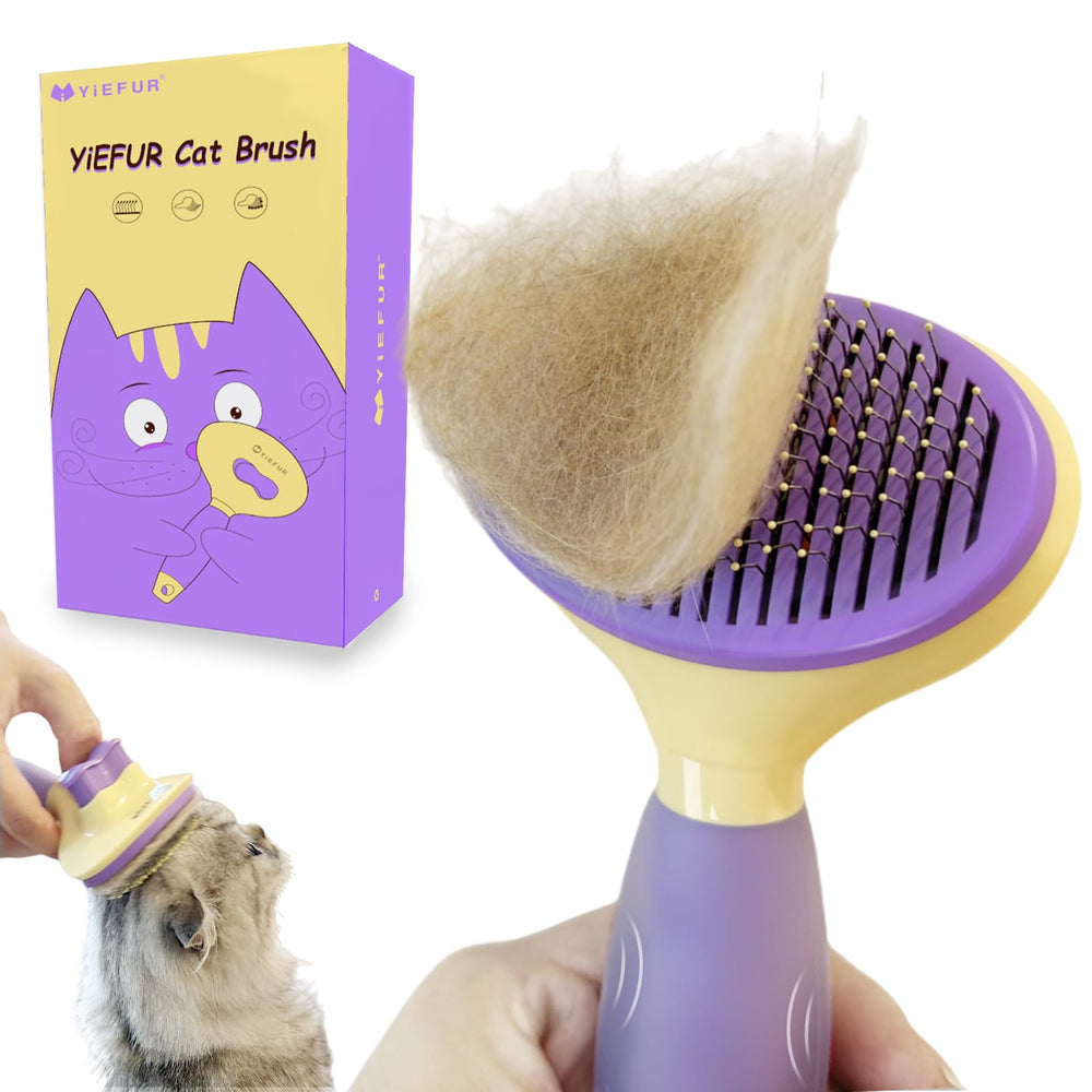 YiEFUR brosse chat face et emballage montrant cadeau pratique