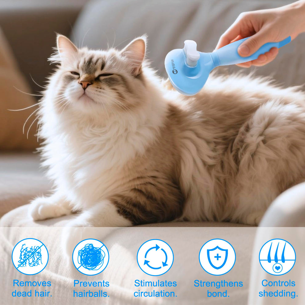 YiEFUR brosse utilisée sur chat à poils longs réduit les nœuds