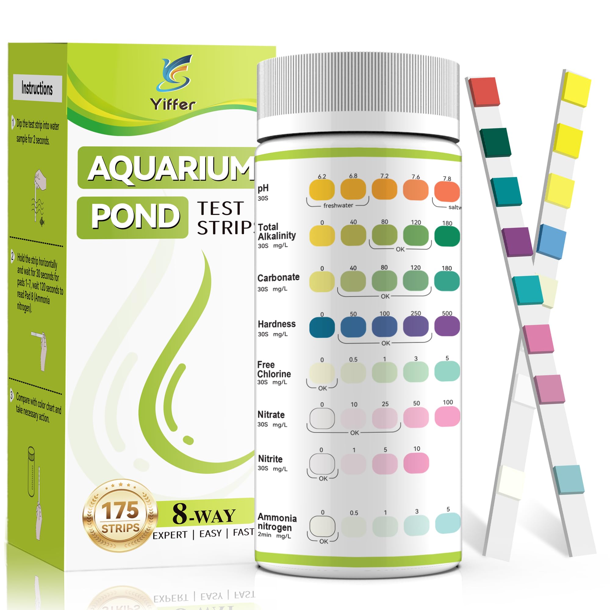 Yiffer boîtier de 175 bandelettes montrant stockage hermétique et conservation