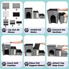 YIMITEE surface avec grattoir pour stimuler jeu du chat