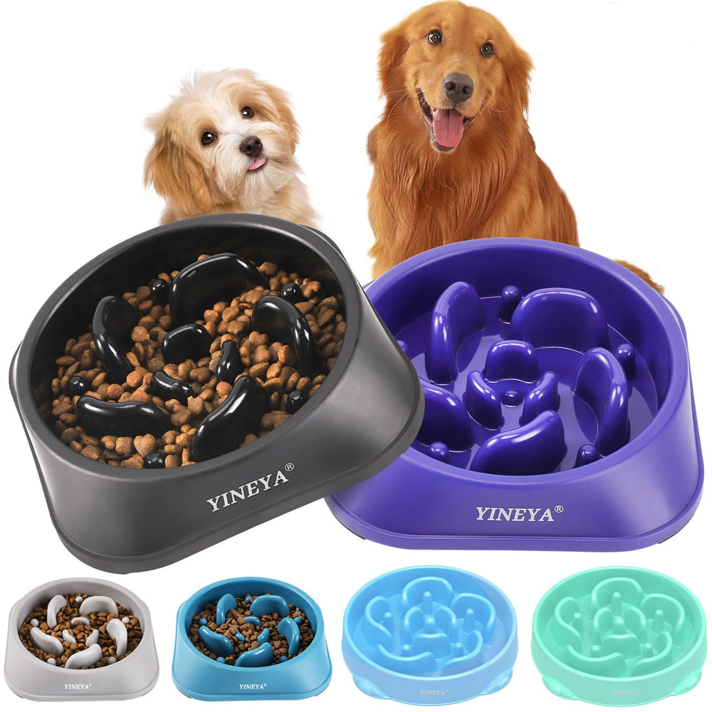 YINEYA gamelle lente face montrant design maze pour repas plus lents