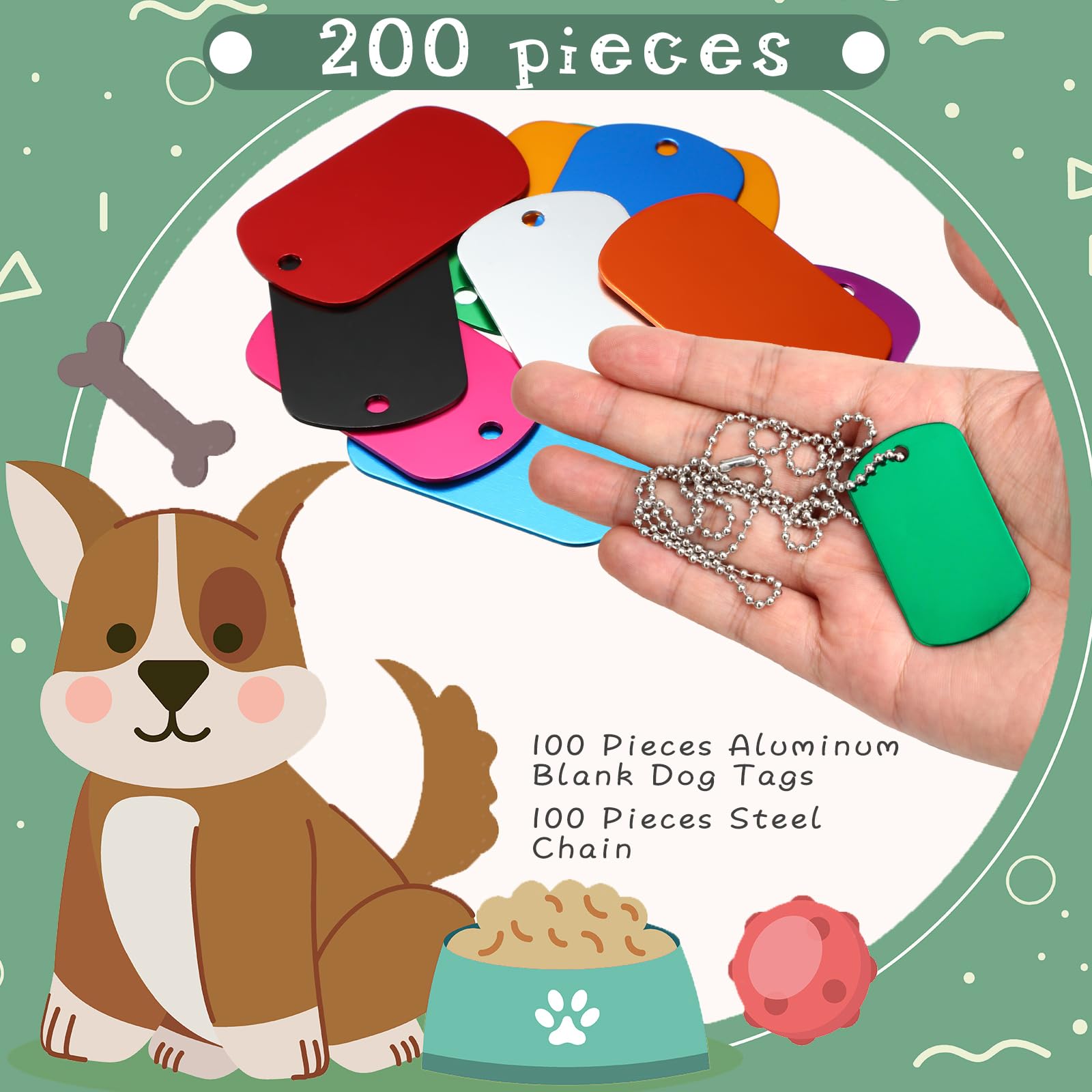 Yinkin ensemble pour comparaison taille collier et plaque