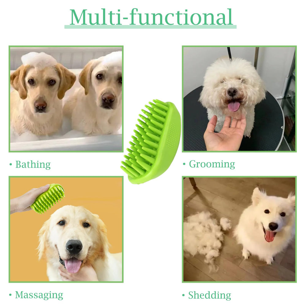 Yintoper brosse utilisée sur chien, massage apaisant et répartition du shampooing