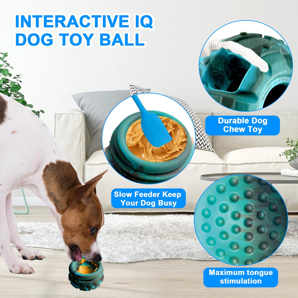 Yipetor balle en usage chien roule et libère friandises pour activité mentale