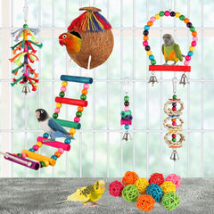 YIXUND jouets en bois et corde textures variées pour ronger sainement