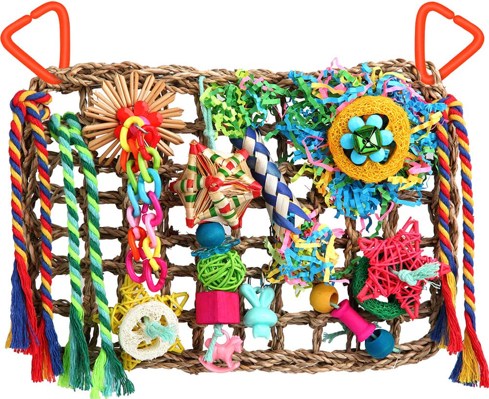 YIXUND mur seagrass face avant montrant diversité de jouets et stimulation