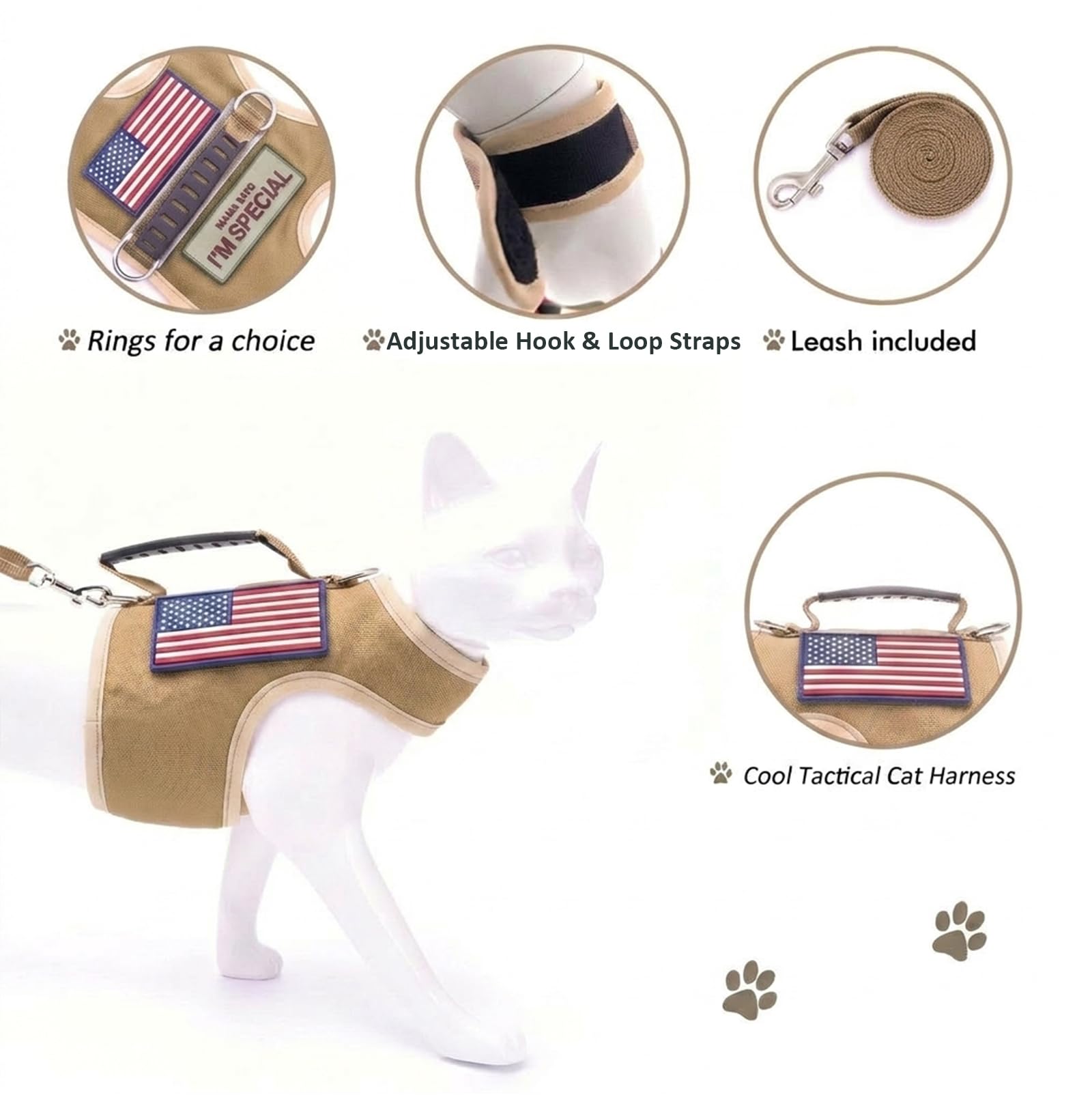 YIZHI MIAOW velcro et renforts montrant sécurité et durabilité