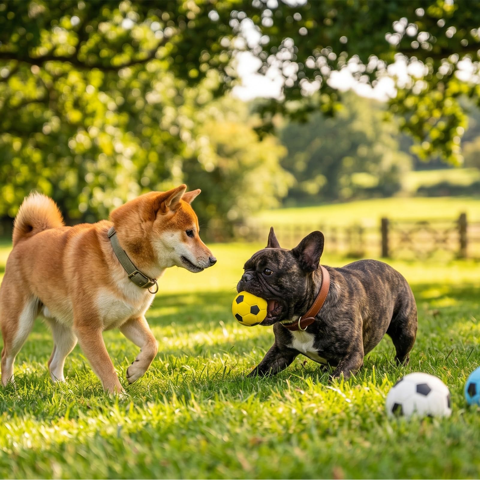YJYZYQLL pack de balles en situation de jeu avec chiot, stimulation active