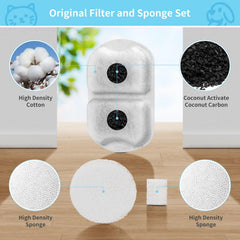 YOIHABV kit complet étalé, montre tous les filtres et mousses