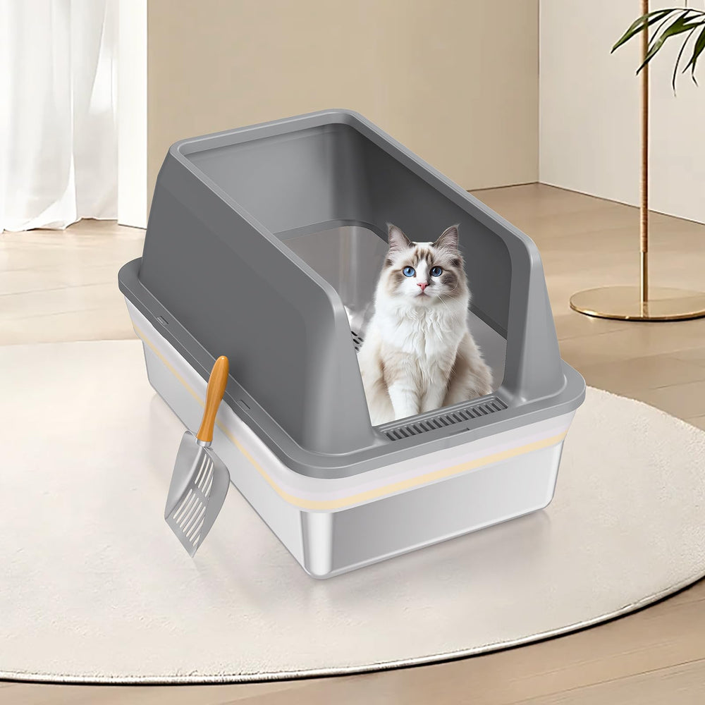 Yoochee bac XXL comparé à un grand chat montrant espace et confort