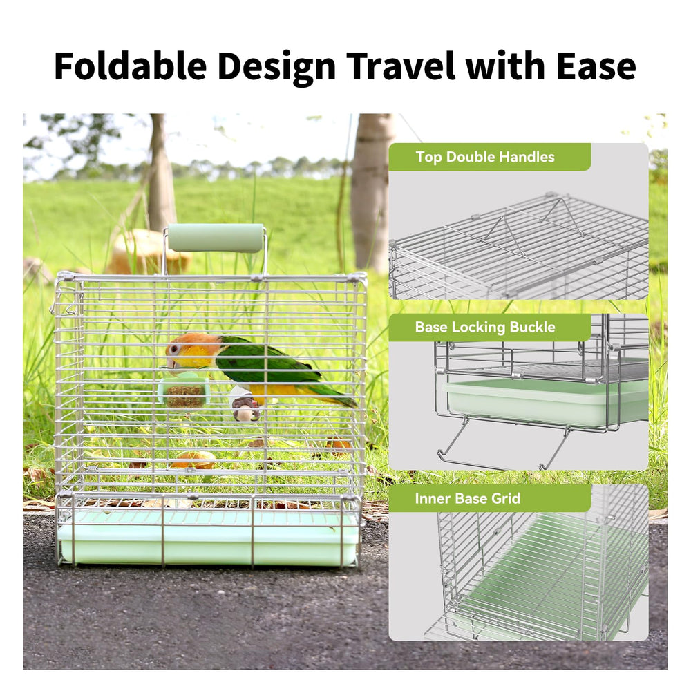 YOOSO WING cage pliée dans sac de toile gain de place et transport facile