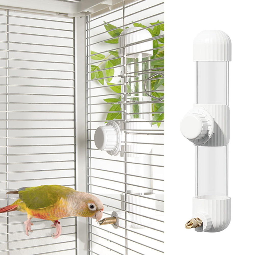 YOOSO WING vue avant de l'abreuvoir blanc, design anti‑goutte bénéfique