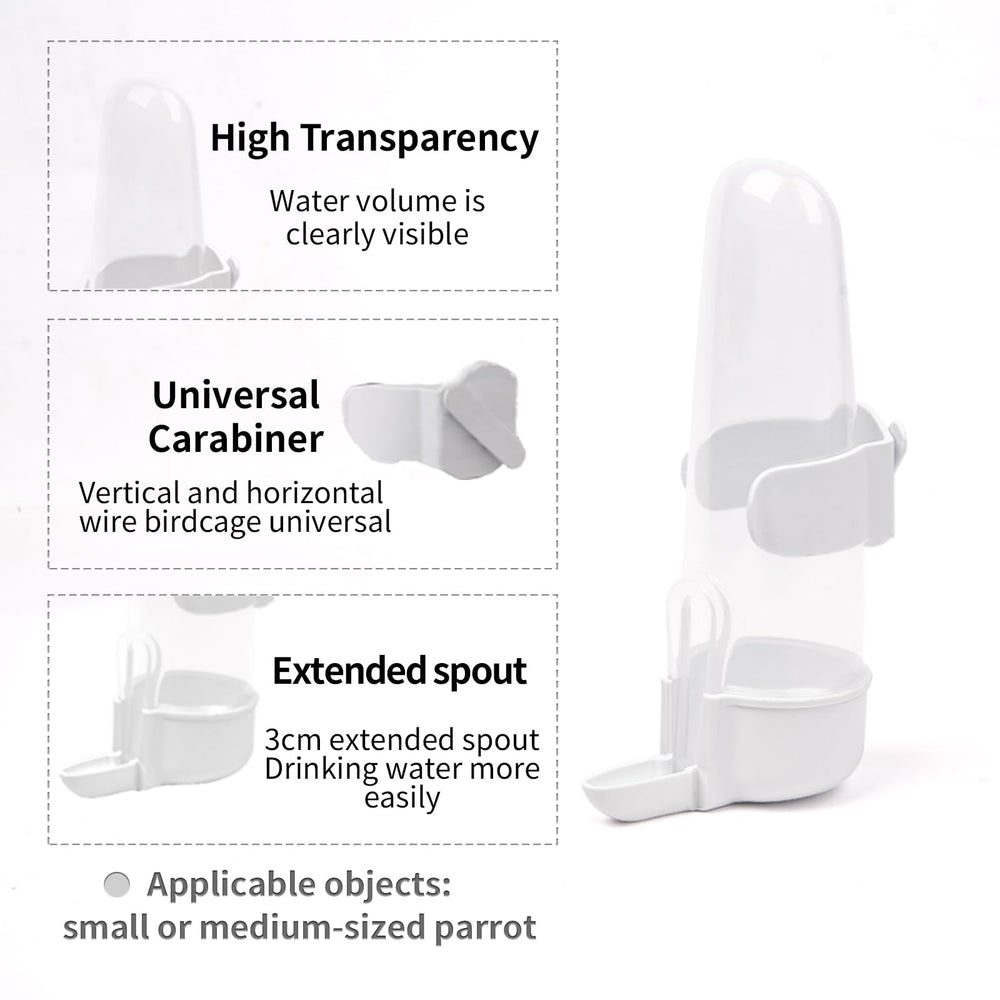 YOOSO WING en usage avec une perruche garantissant hydratation sûre