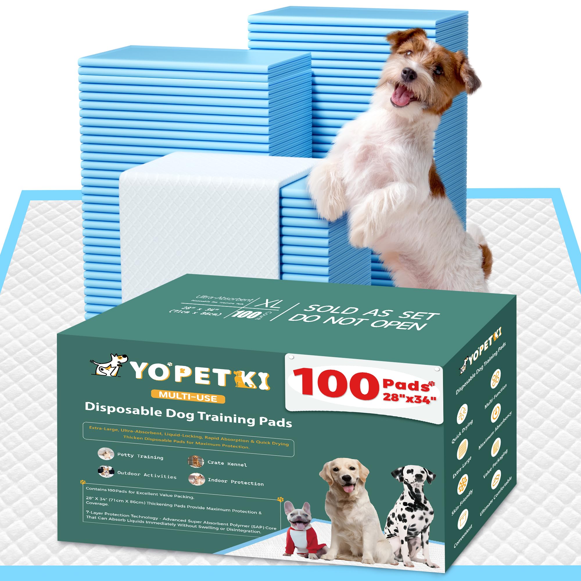YOPETKI emballage avant montrant le lot de 100 pour économie