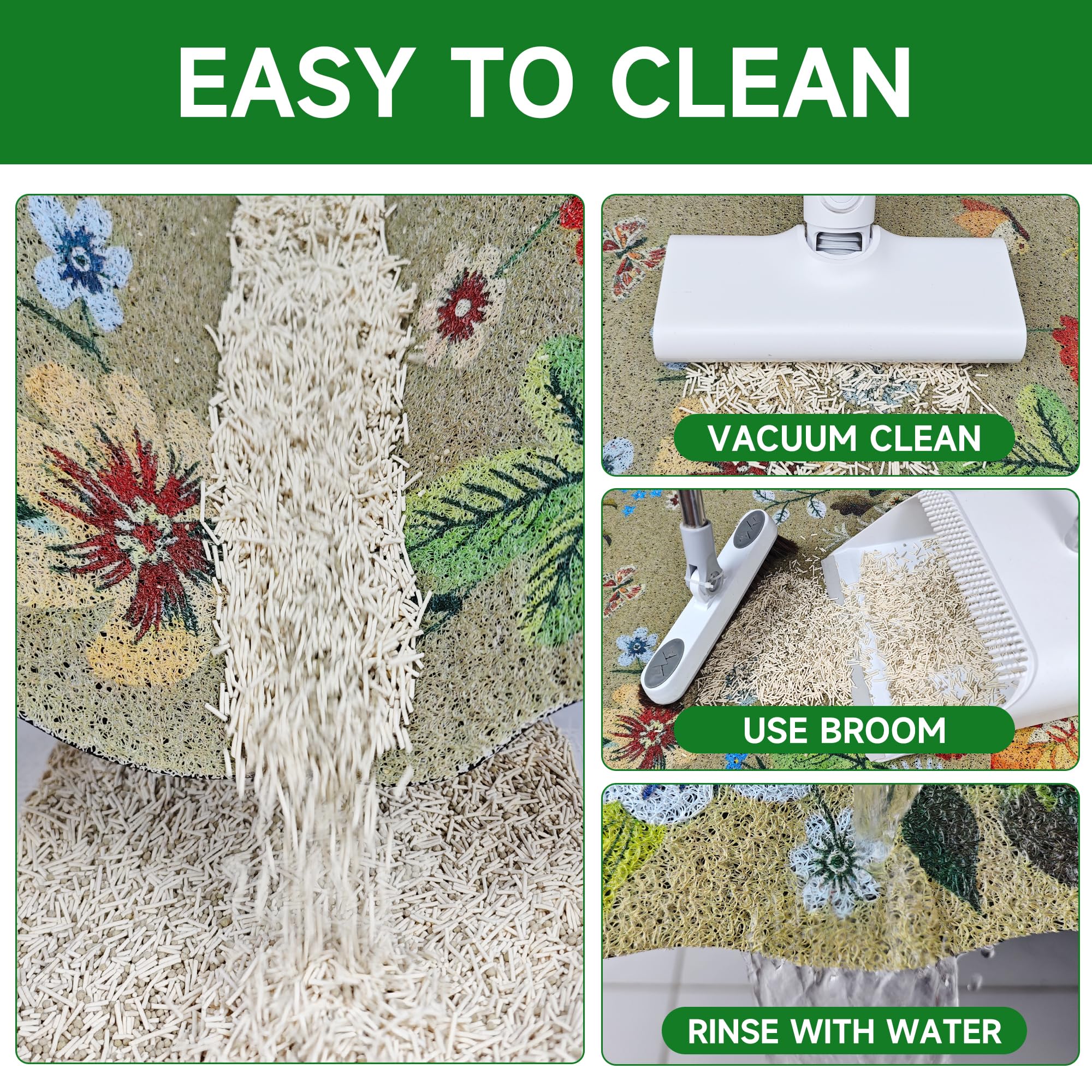 YOSEPATI tapis pendant nettoyage montrant vidage rapide des grains