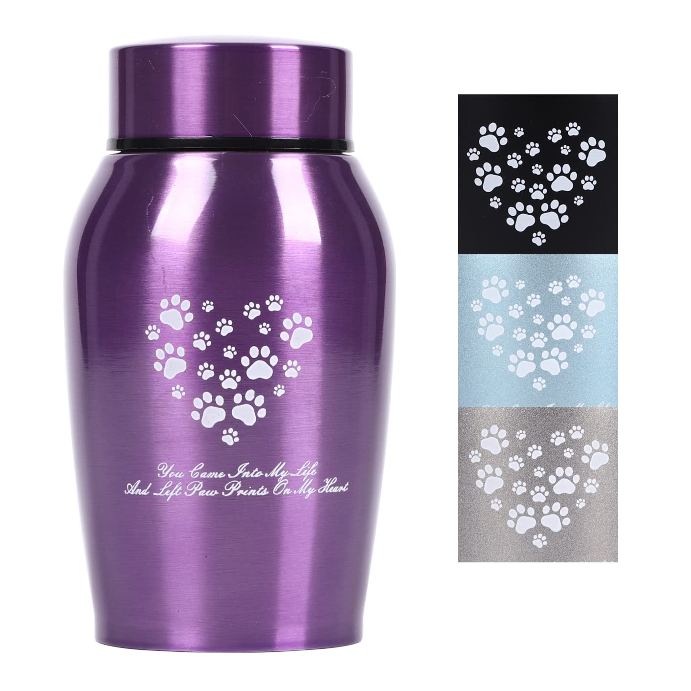 Youdear Memorials urne violet vue de face montrant un design sobre et respectueux