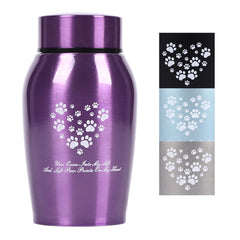 Youdear Memorials urne violet vue de face montrant un design sobre et respectueux