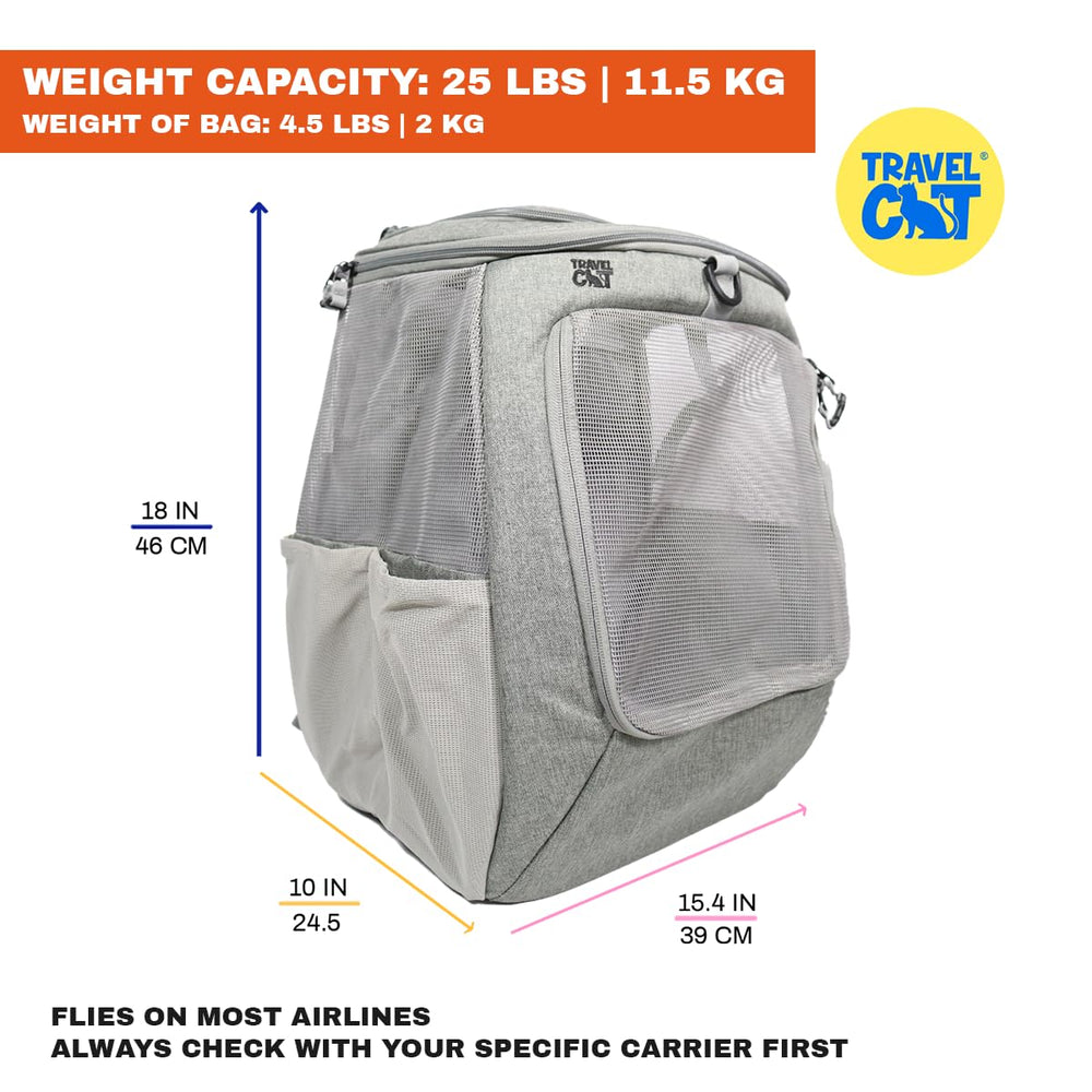 Your Cat Backpack étiquette et clips zippés pour sécurité