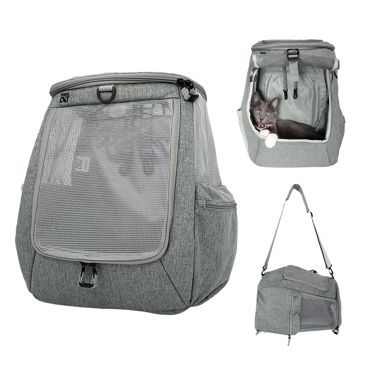 Your Cat Backpack vue avant montrant siège sécurisé et confort