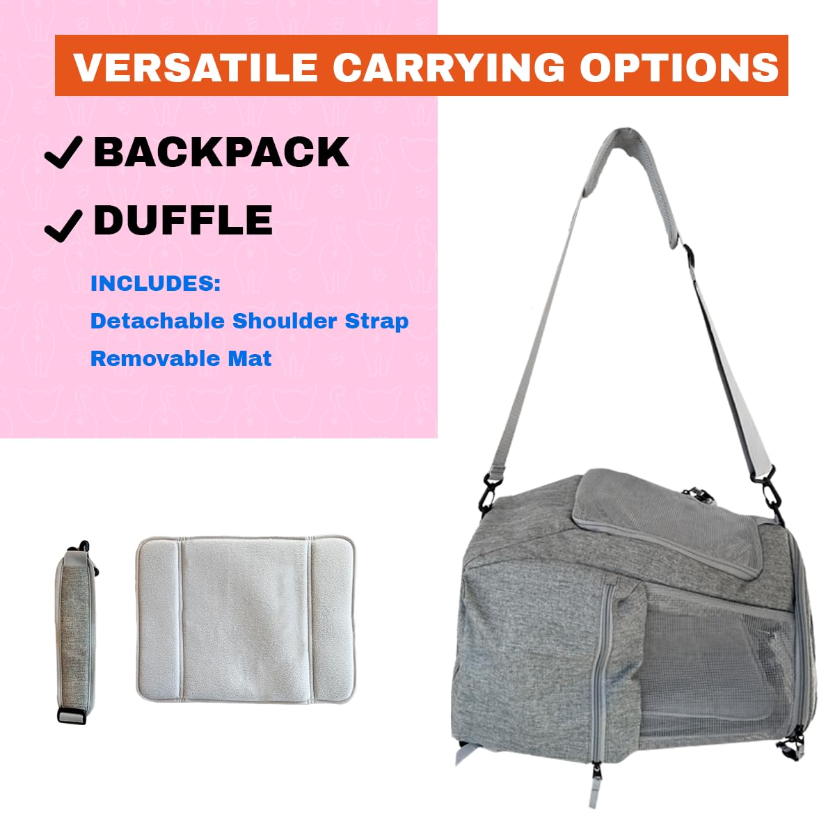 Your Cat Backpack porte latérale ouverte pour accès facile