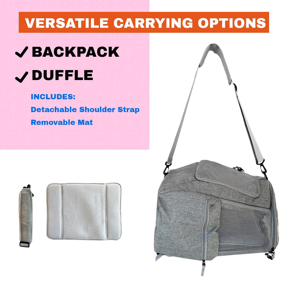 Your Cat Backpack porte latérale ouverte pour accès facile