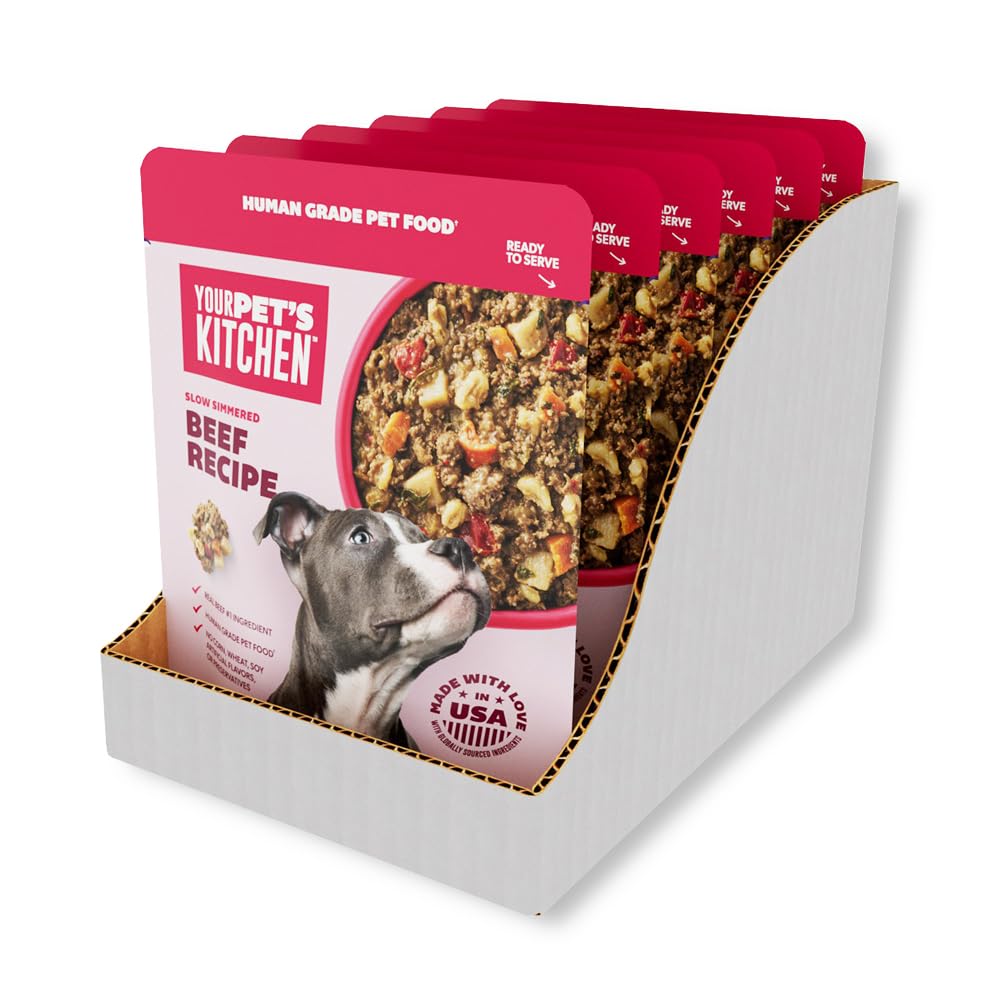Your Pet's Kitchen gros plan de la texture du bœuf tendre et appétissante