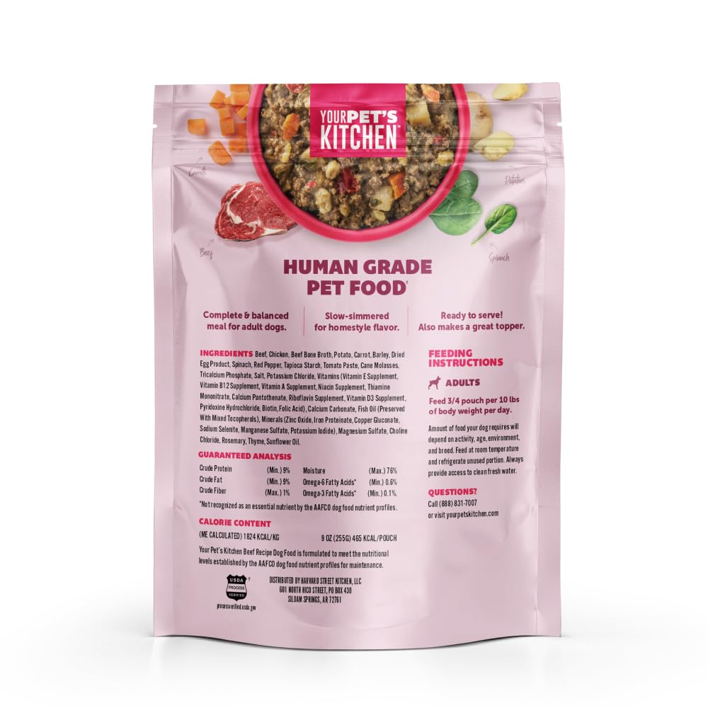 Your Pet's Kitchen morceaux de légumes visibles montrant ingrédients réels