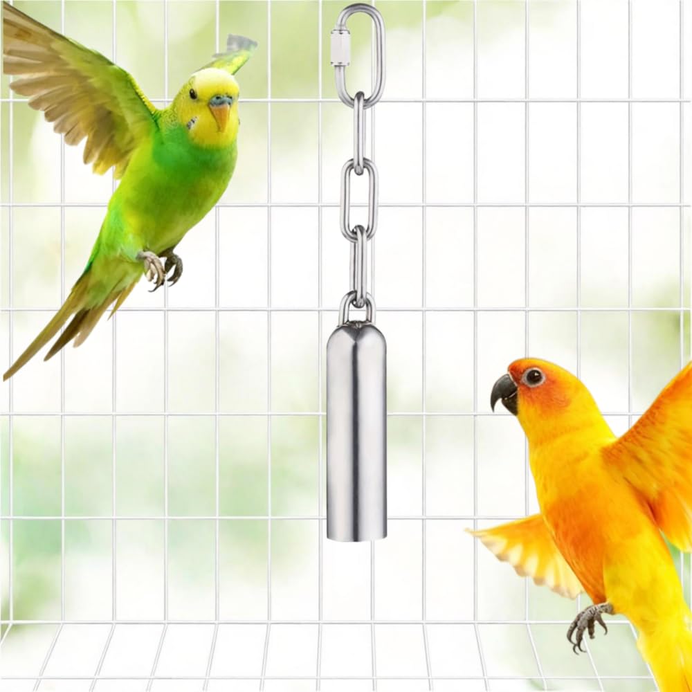 yoyoung cloche suspendue dans cage illustrant usage actif sécurisé