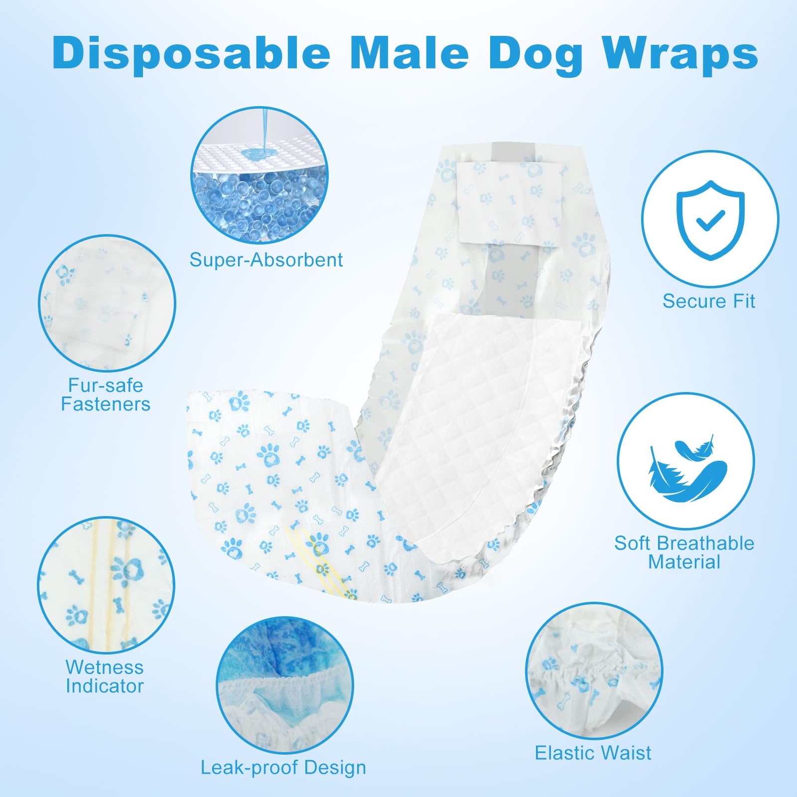 Ypfyed gros plan tissu respirant et noyau absorbant pour confort