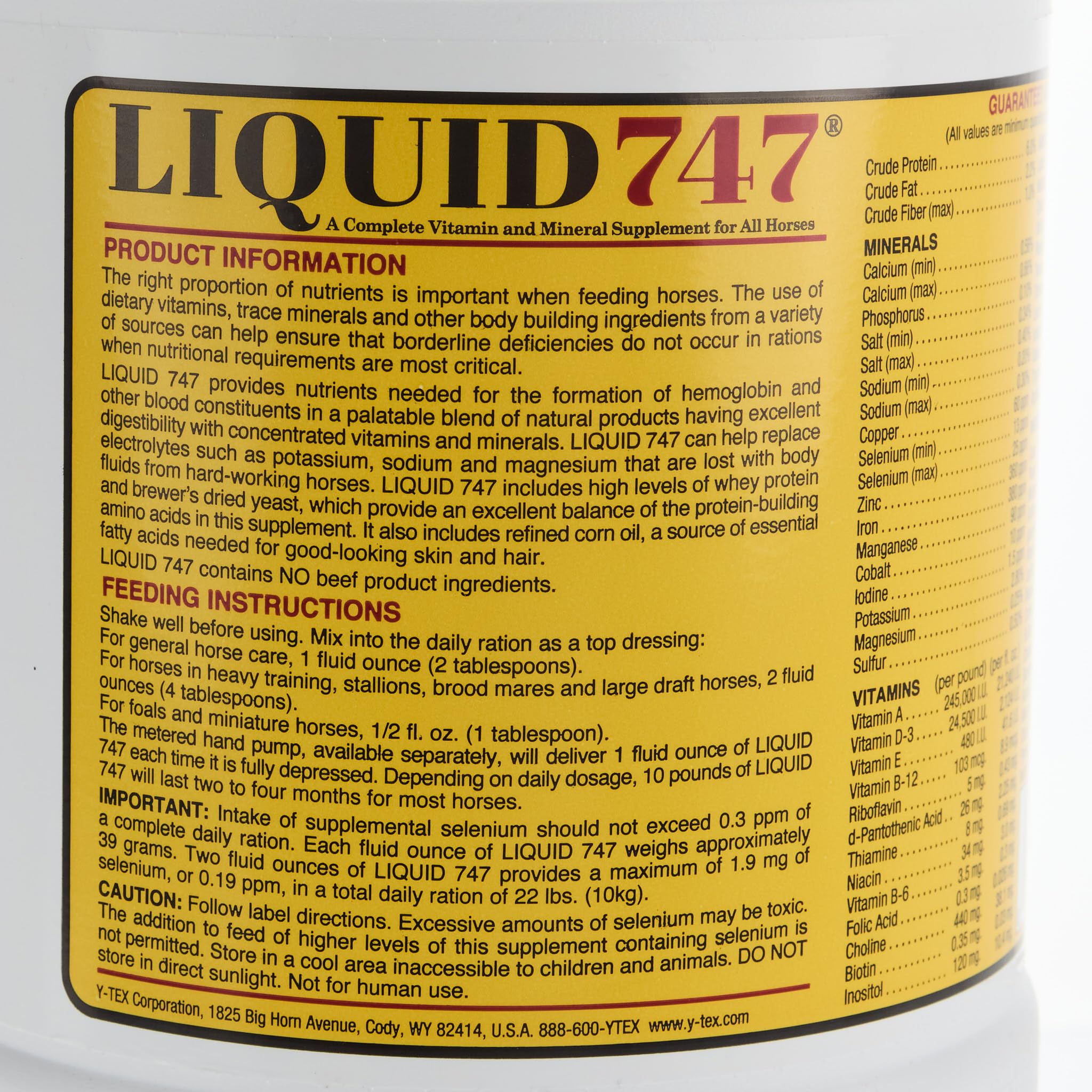 YTEX Liquid 747 texture du liquide montrant consistance énergétique pratique