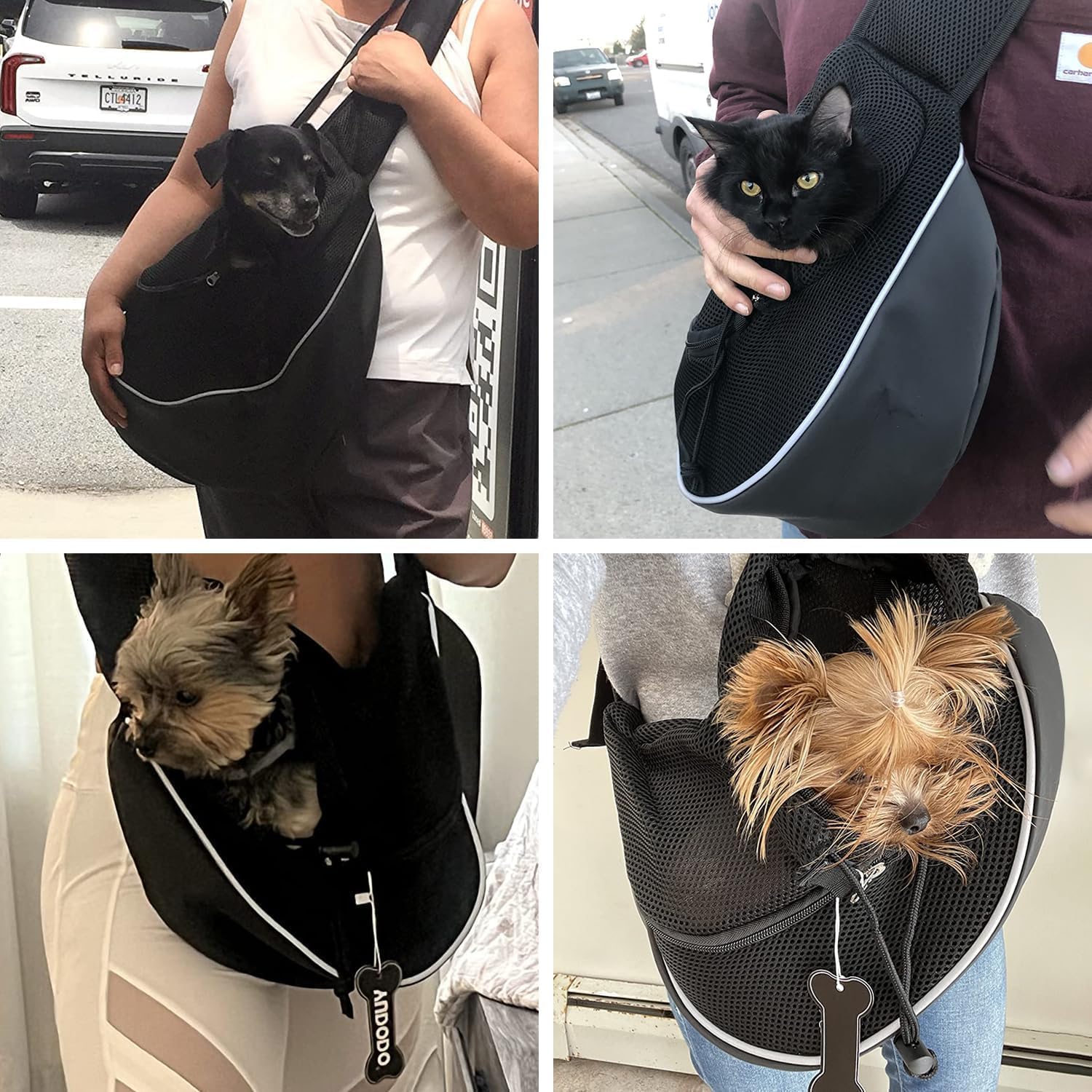 YUDODO porte-chien en usage en ville offrant praticité mains libres