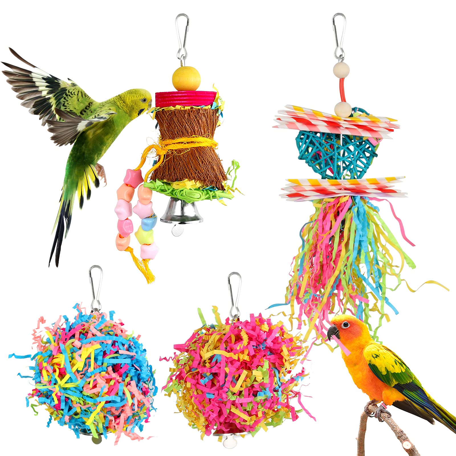 YUEPET emballage avant montrant le lot de 4 jouets pour stimulation