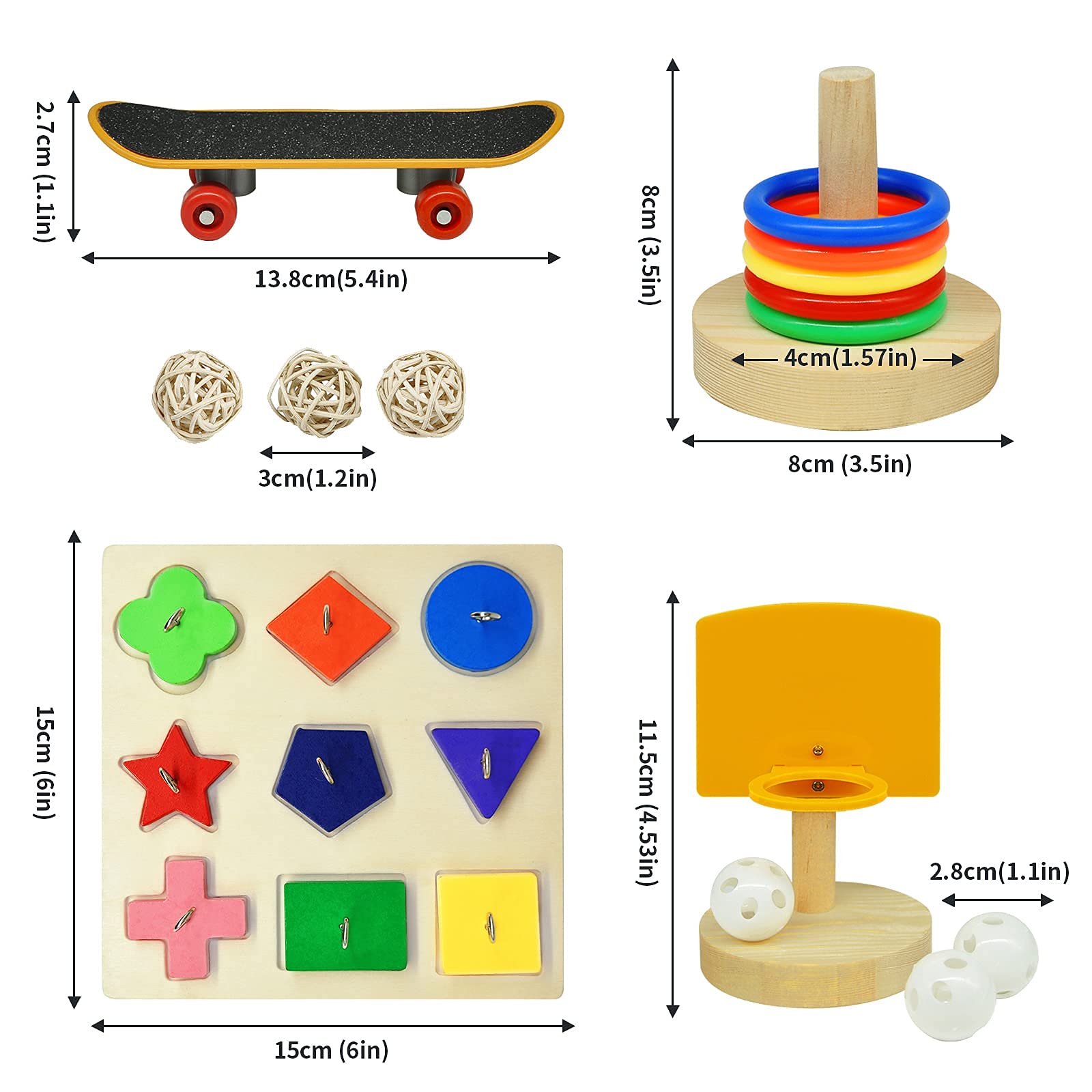 YUESUO perruche sur mini skateboard, favorise activité physique et équilibre