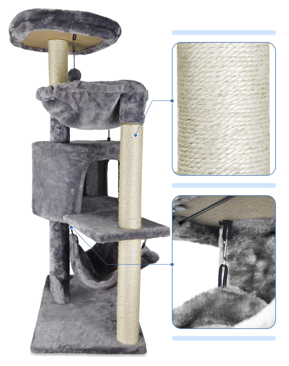 YUNIQUE détail du hamac amovible et lavable pour confort facile