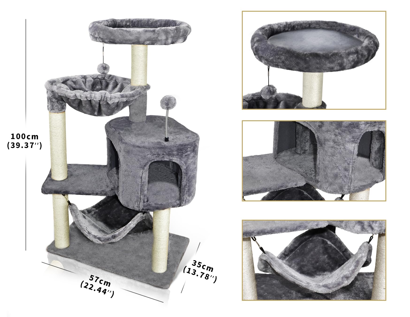 YUNIQUE texture du poteau en sisal naturel offrant un bon grattage