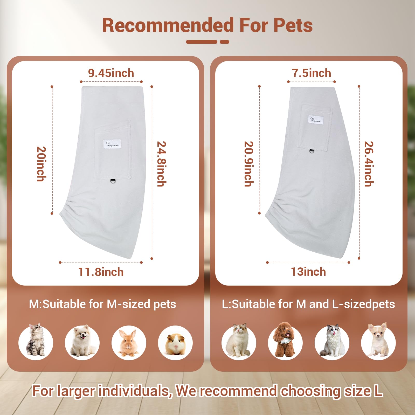 Yunpawpet détail de la bretelle ergonomique répartissant le poids confortablement