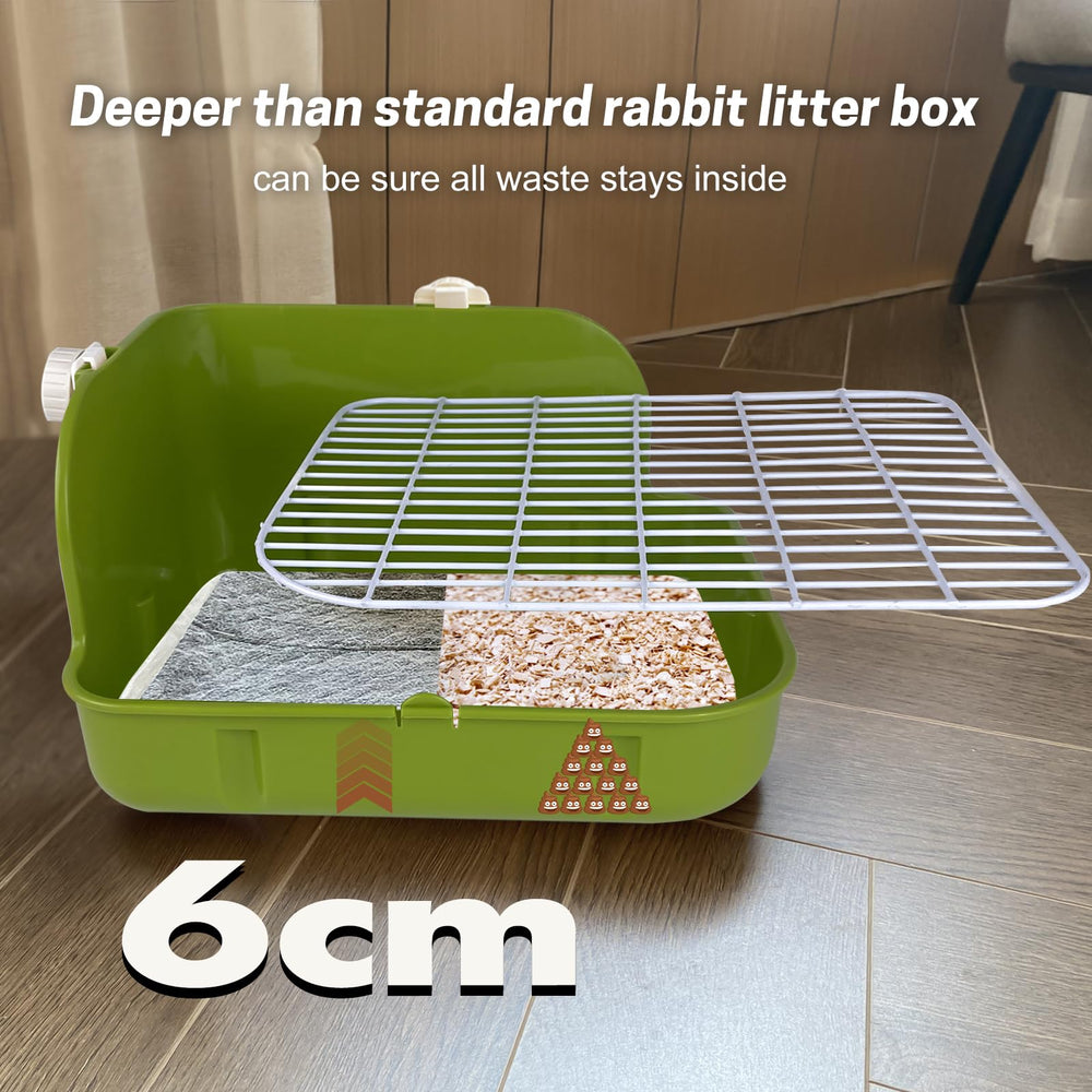 Yuoaes bac litière environnement de vie avec lapin illustrant usage quotidien