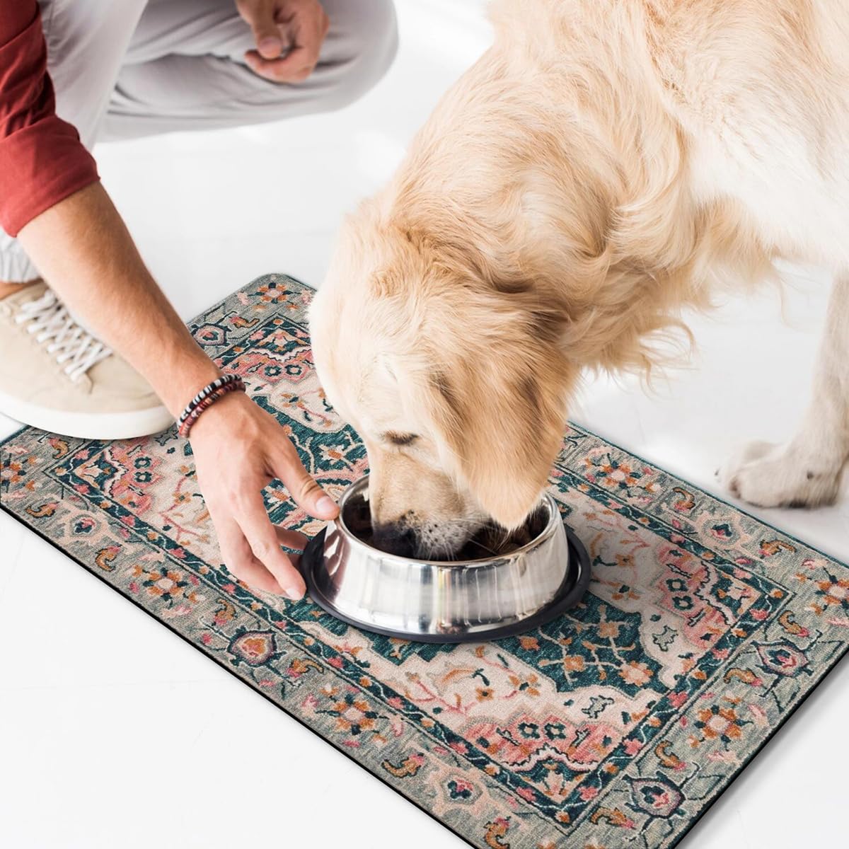 Ywomgcj tapis posé en cuisine illustrant protection du sol pratique